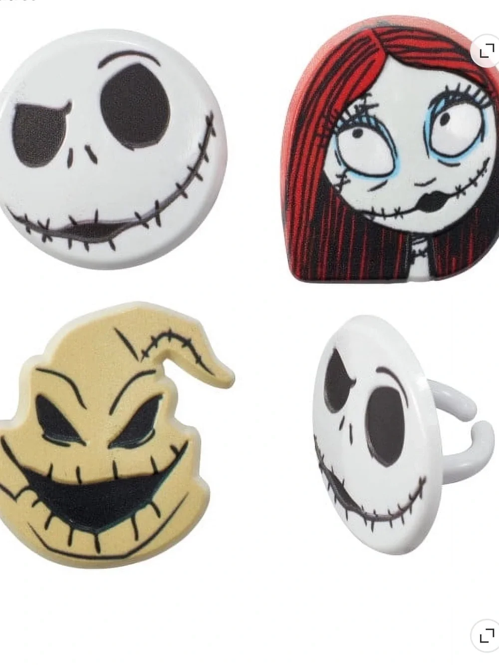 New Jack Skellington Nightmare Before Christmas cake cupcake toppers 72 pieces